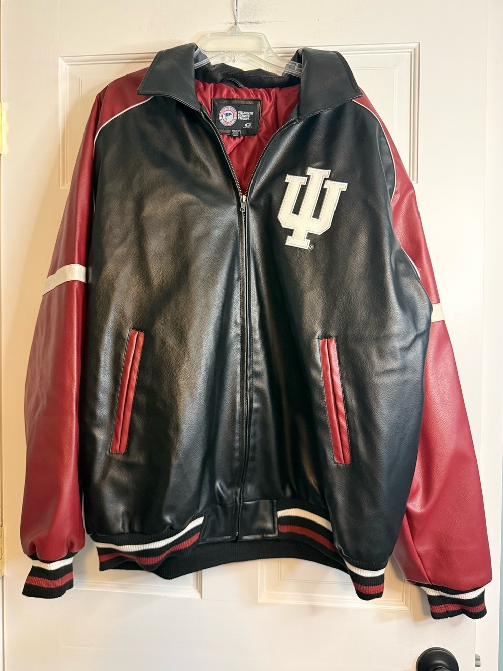 Vintage Indiana Hoosiers Leather Bomber Jacket
